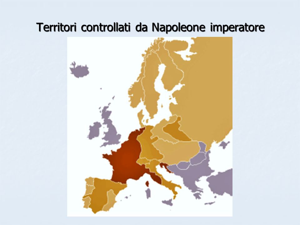 Territori controllati da Napoleone imperatore