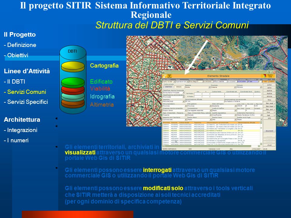 Il progetto SITIR Sistema Informativo Territoriale Integrato Regionale