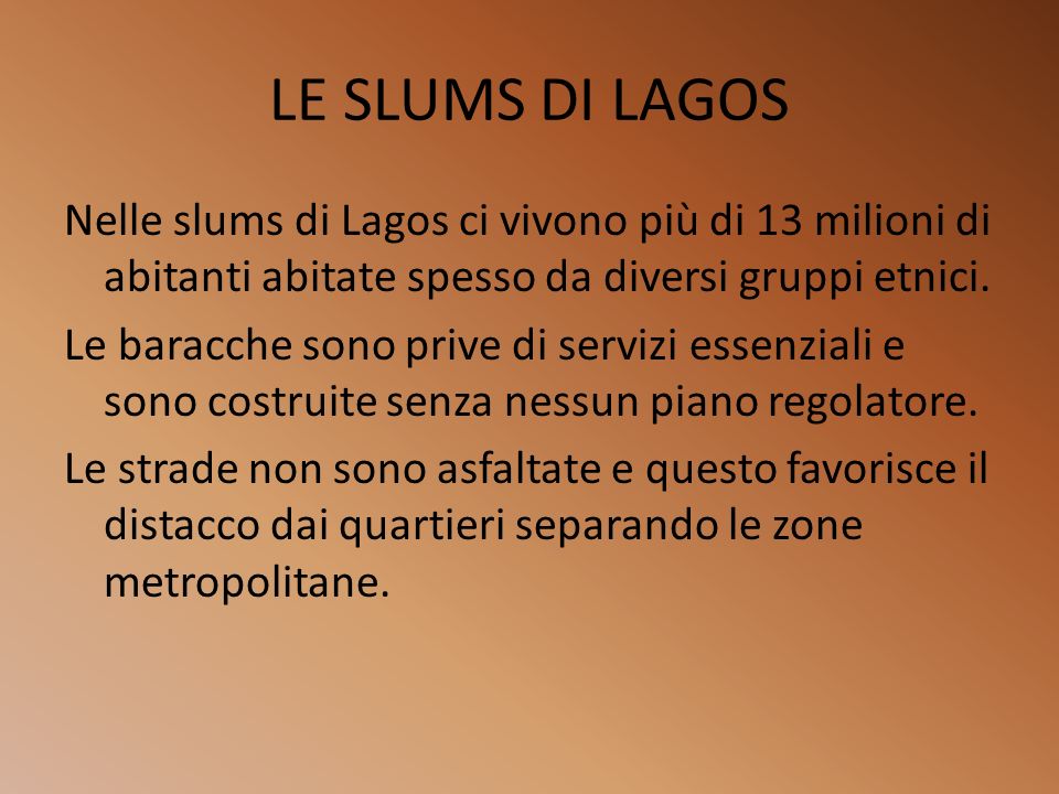 LE SLUMS DI LAGOS