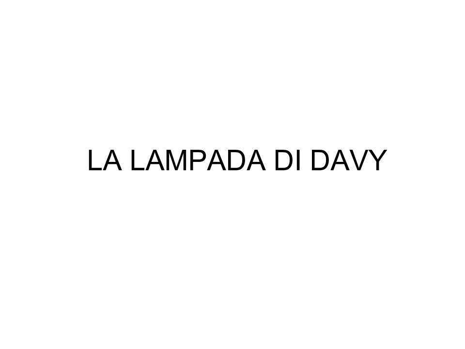 LA LAMPADA DI DAVY