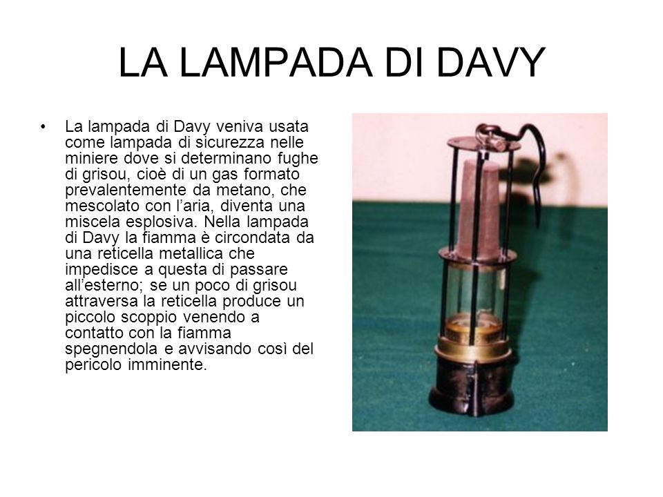 LA LAMPADA DI DAVY