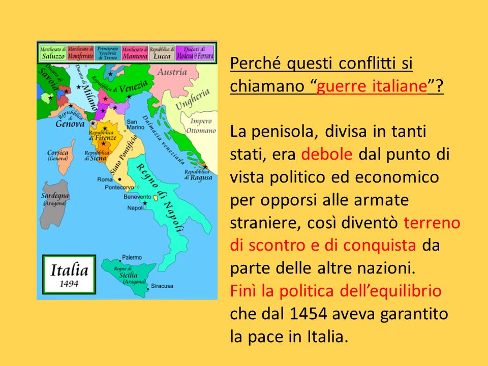 Perché questi conflitti si chiamano guerre italiane