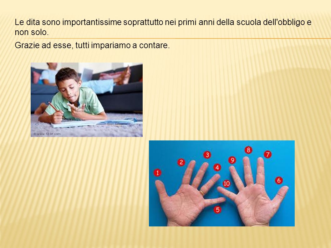 Le dita sono importantissime soprattutto nei primi anni della scuola dell obbligo e non solo.
