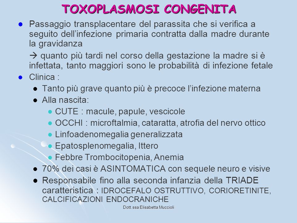 TOXOPLASMOSI CONGENITA