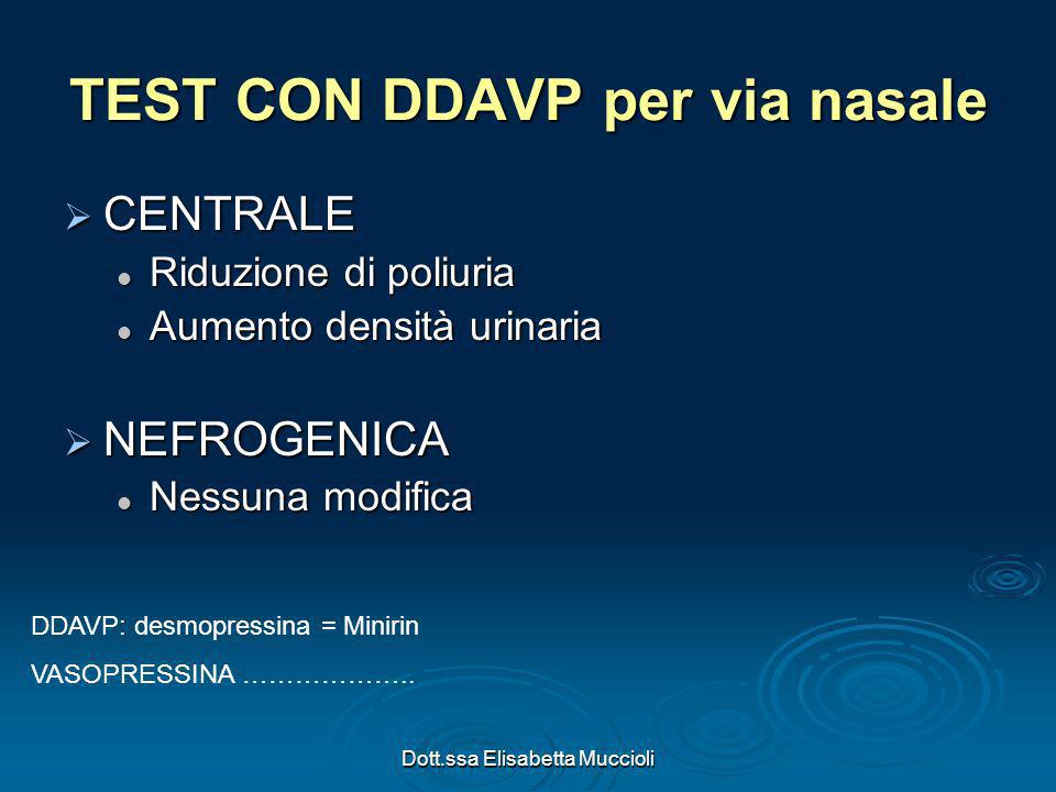 TEST CON DDAVP per via nasale