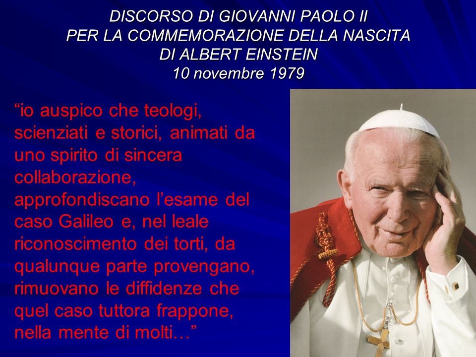 DISCORSO DI GIOVANNI PAOLO II PER LA COMMEMORAZIONE DELLA NASCITA DI ALBERT EINSTEIN 10 novembre 1979