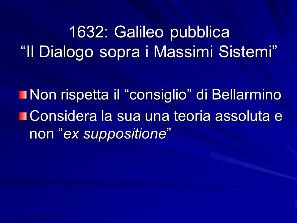 1632: Galileo pubblica Il Dialogo sopra i Massimi Sistemi