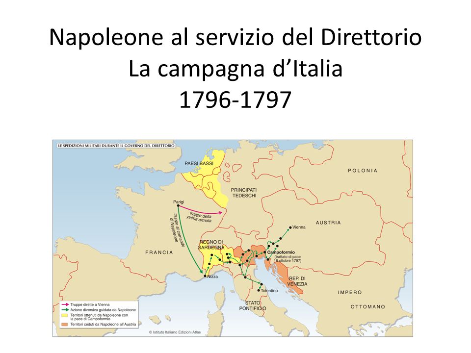 Napoleone al servizio del Direttorio La campagna d’Italia