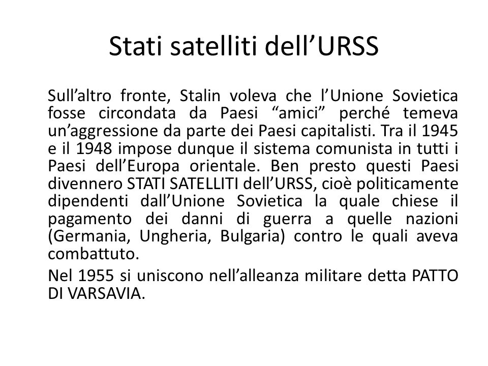 Stati satelliti dell’URSS
