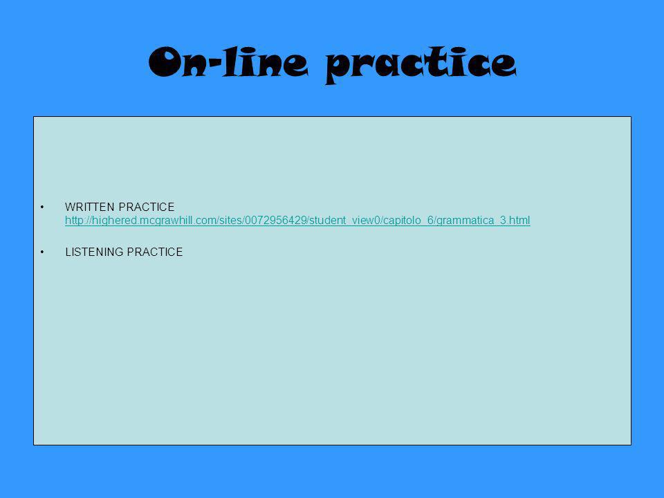 On-line practice WRITTEN PRACTICE