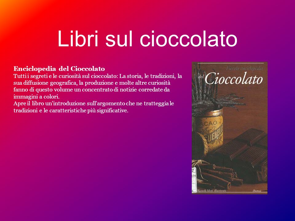 Libri sul cioccolato