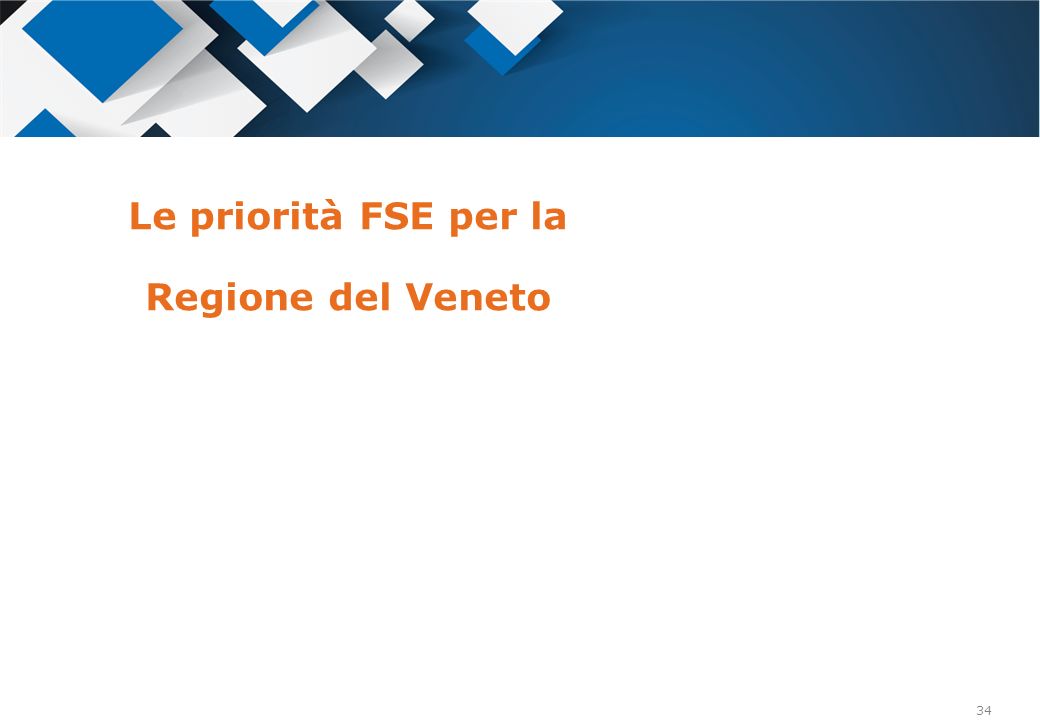 Le priorità FSE per la Regione del Veneto