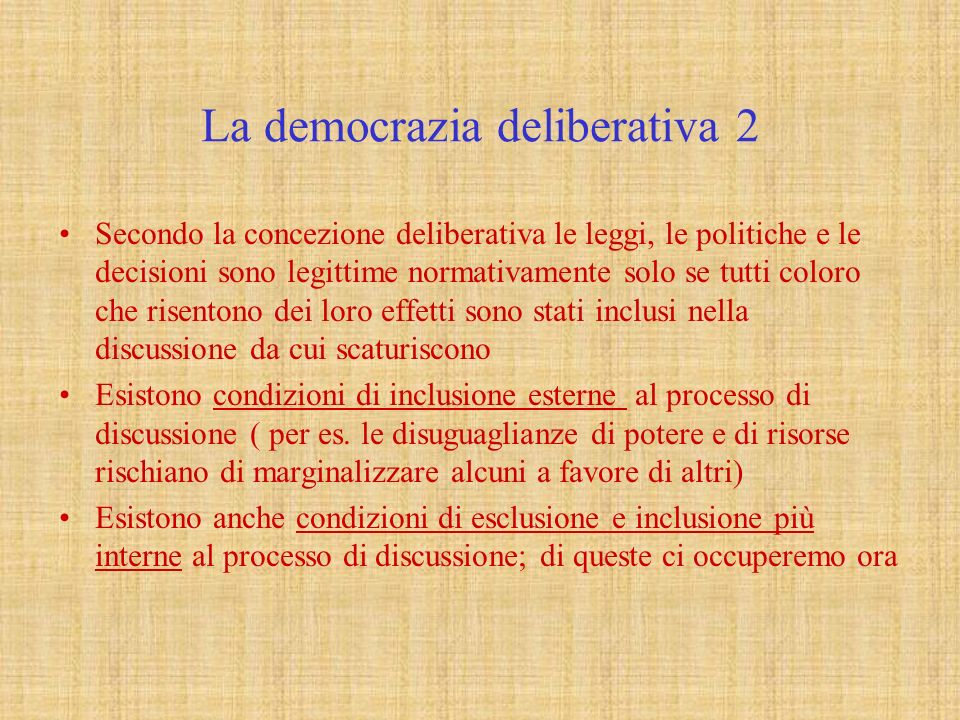 La democrazia deliberativa 2