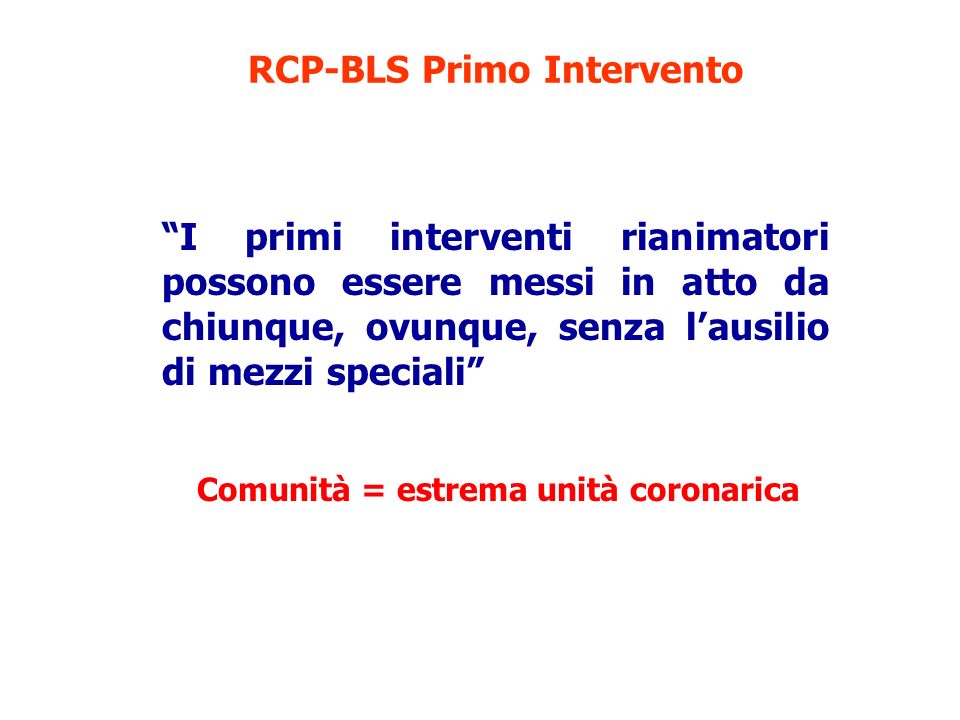 RCP-BLS Primo Intervento
