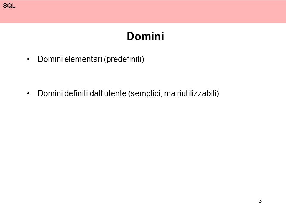 Domini Domini elementari (predefiniti)