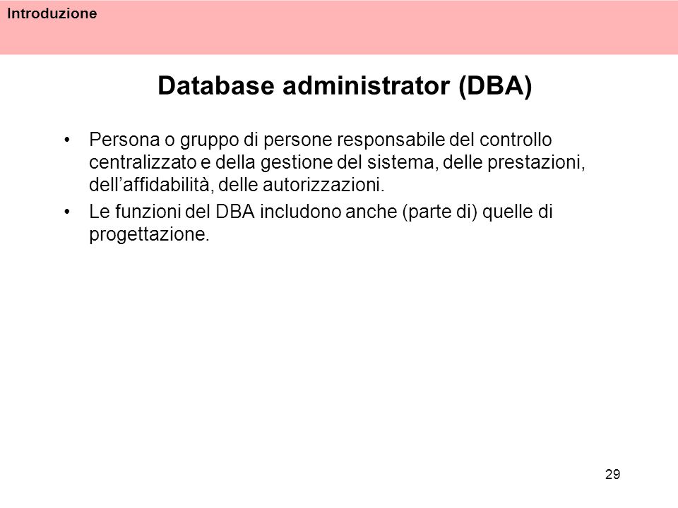 Database administrator (DBA)