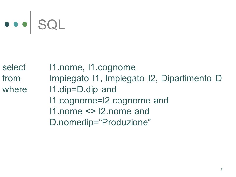 SQL select I1.nome, I1.cognome