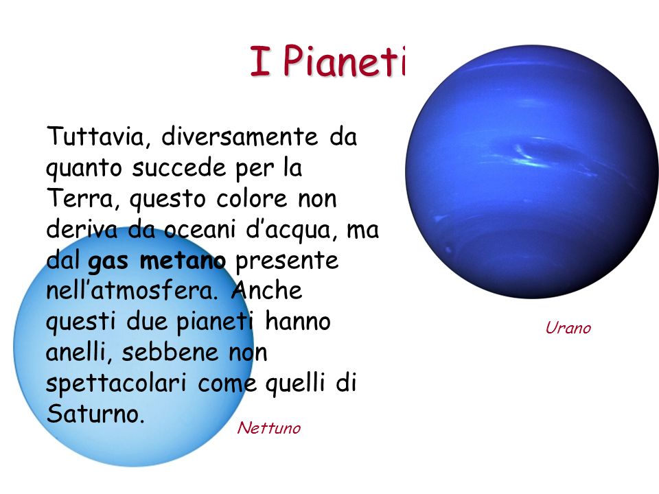 I Pianeti Nettuno. Urano.