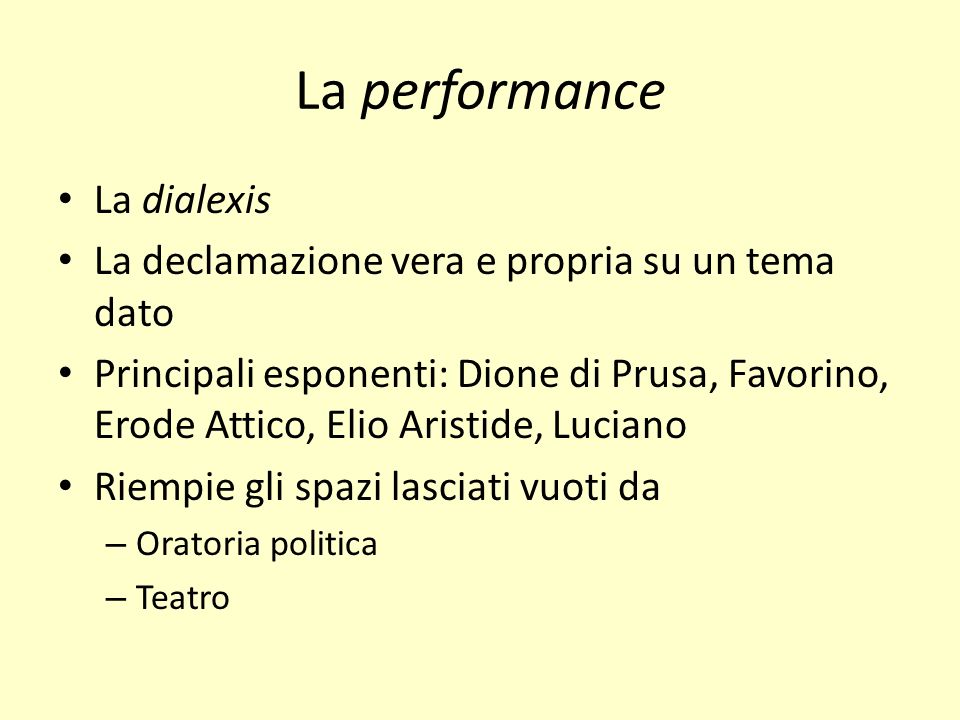 La performance La dialexis