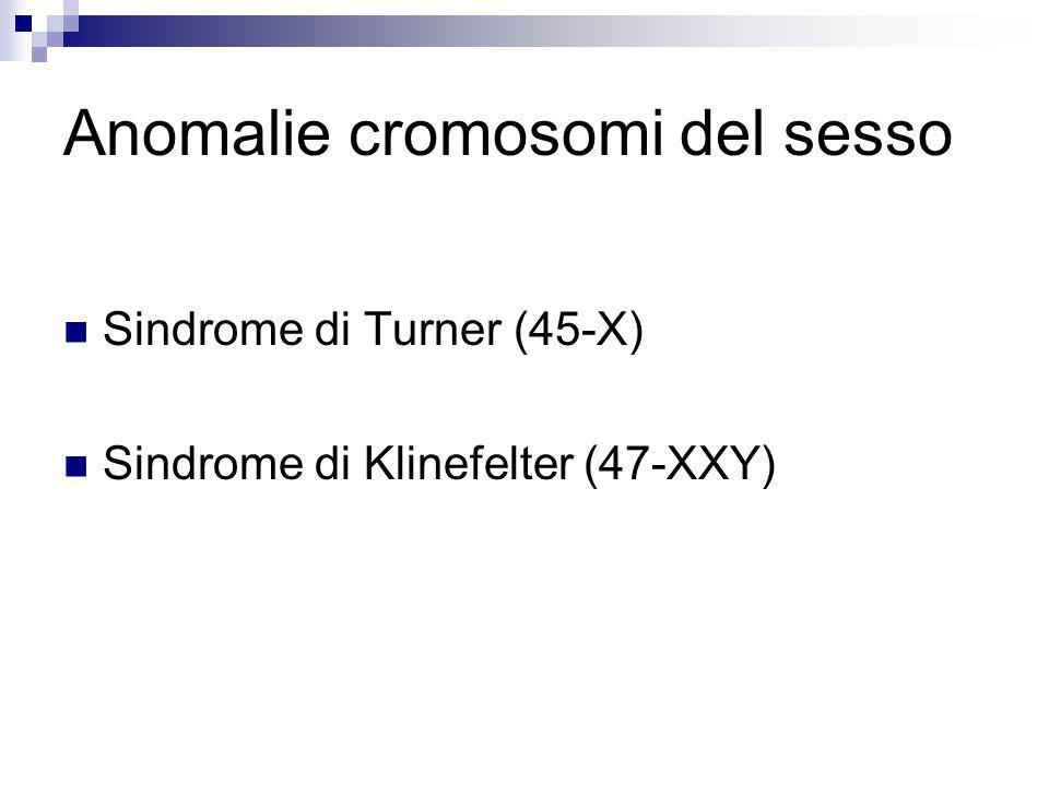 Anomalie cromosomi del sesso