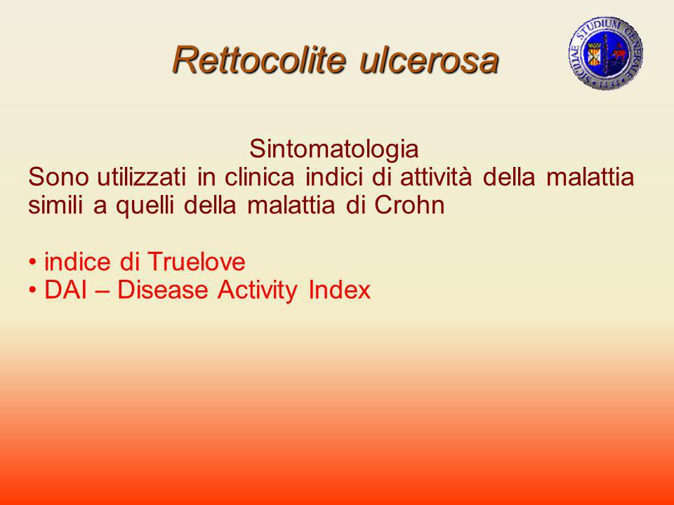 Rettocolite ulcerosa Sintomatologia
