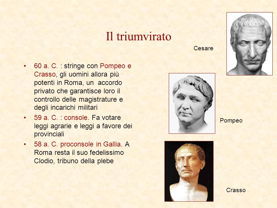Il triumvirato Cesare.