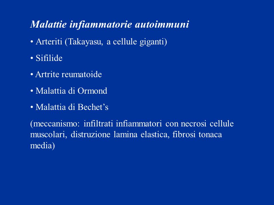 Malattie infiammatorie autoimmuni