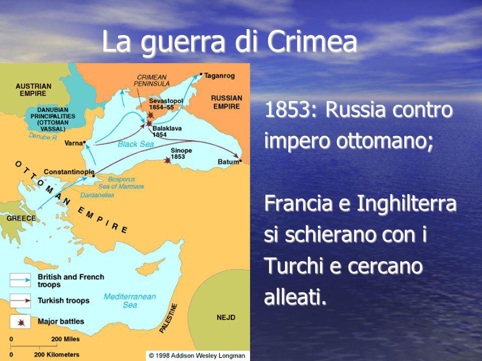 La guerra di Crimea 1853: Russia contro impero ottomano;