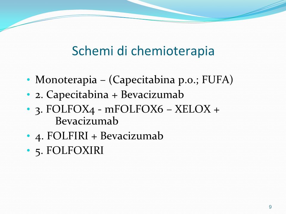 Schemi di chemioterapia