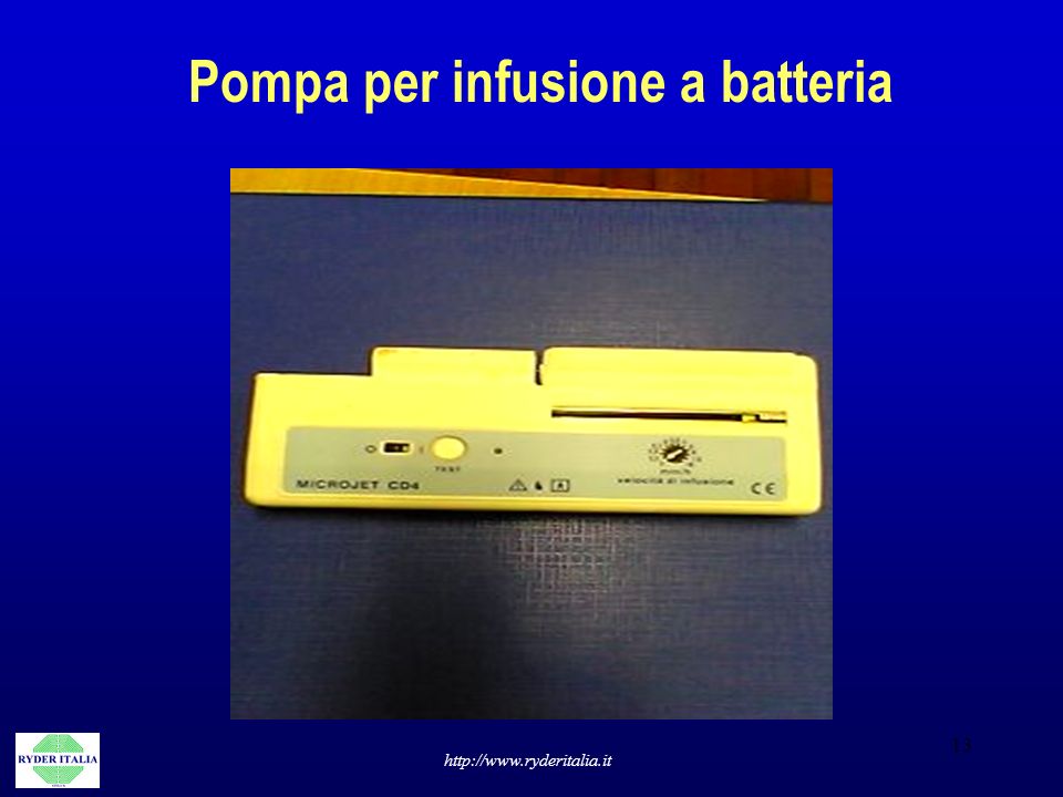 Pompa per infusione a batteria