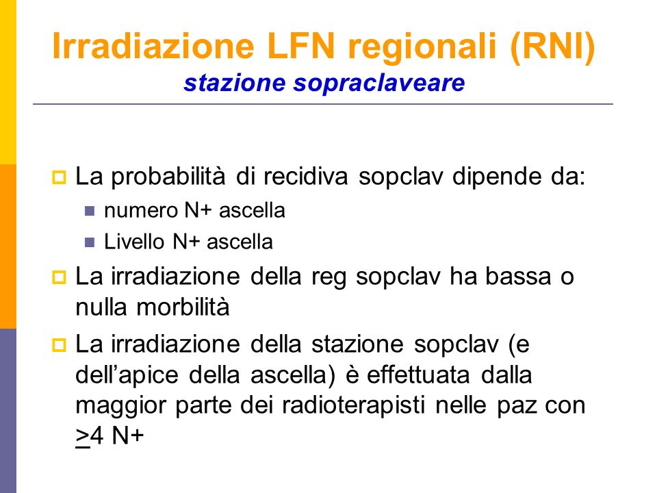 Irradiazione LFN regionali (RNI) stazione sopraclaveare