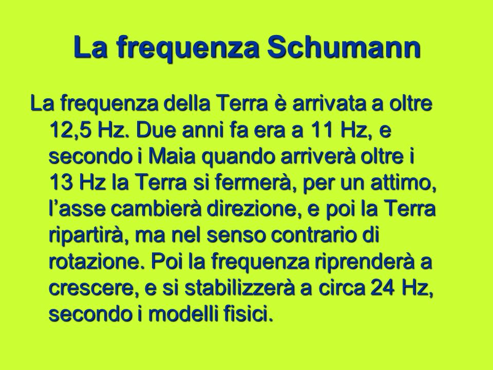 La frequenza Schumann