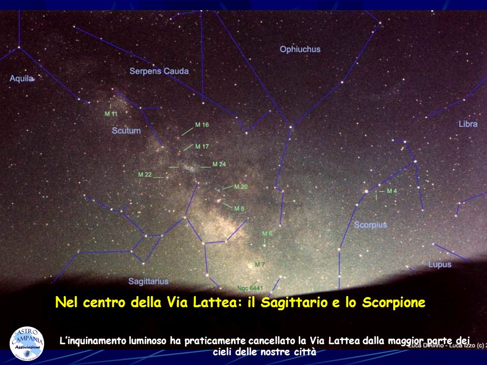 Nel centro della Via Lattea: il Sagittario e lo Scorpione