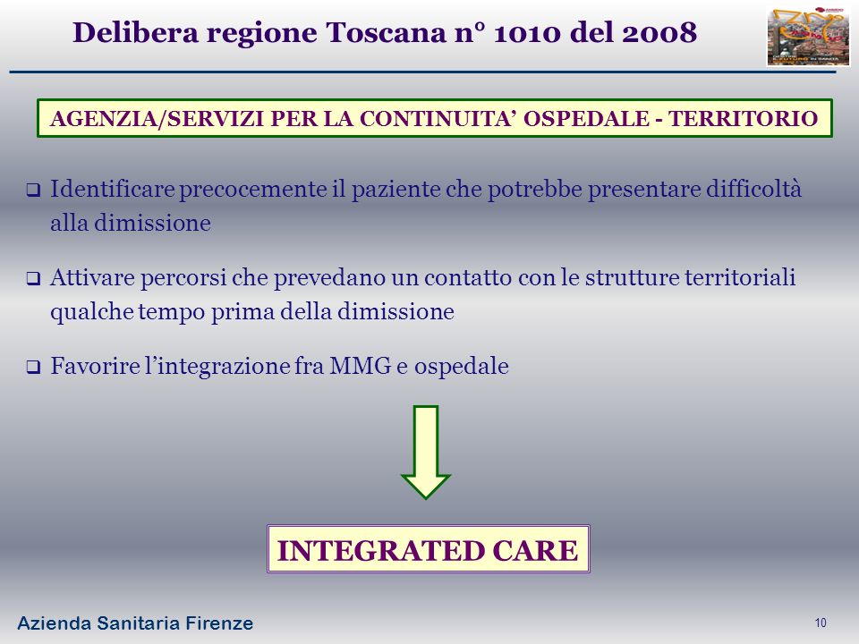 Delibera regione Toscana n° 1010 del 2008