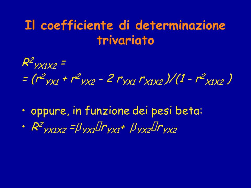 Il coefficiente di determinazione trivariato