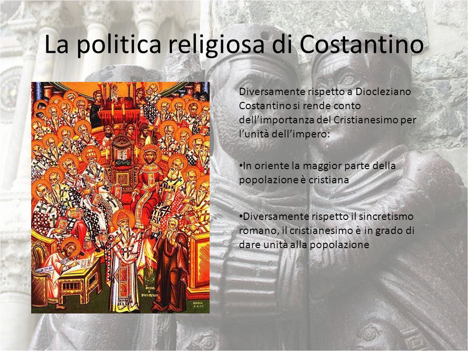 La politica religiosa di Costantino