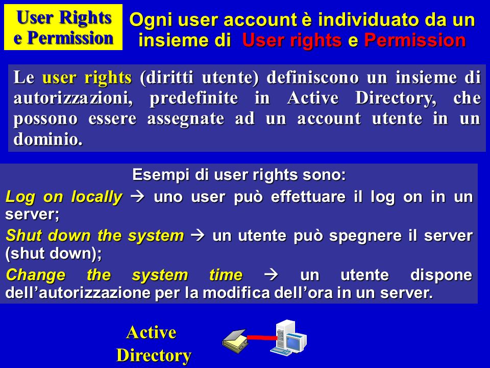 User Rights e Permission