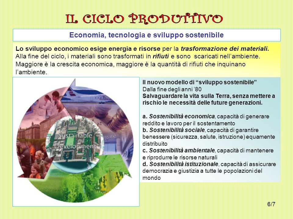 Economia, tecnologia e sviluppo sostenibile