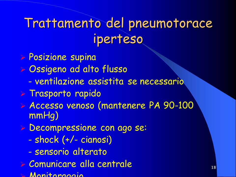 Trattamento del pneumotorace iperteso