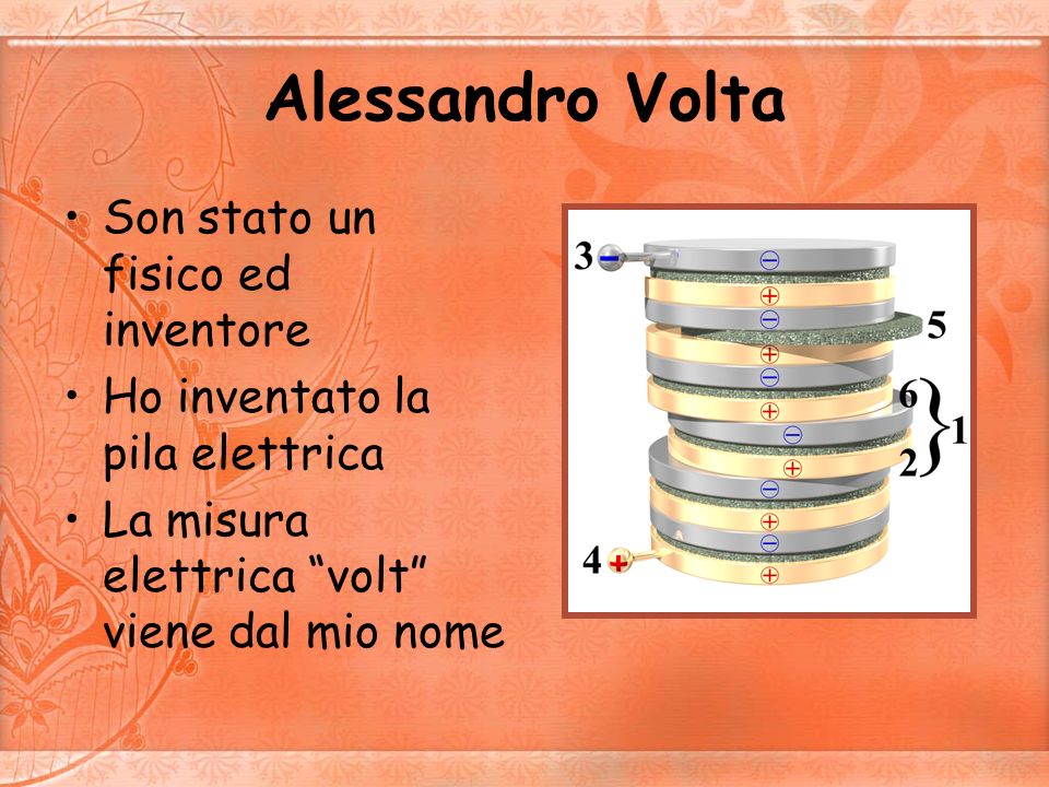 Alessandro Volta Son stato un fisico ed inventore