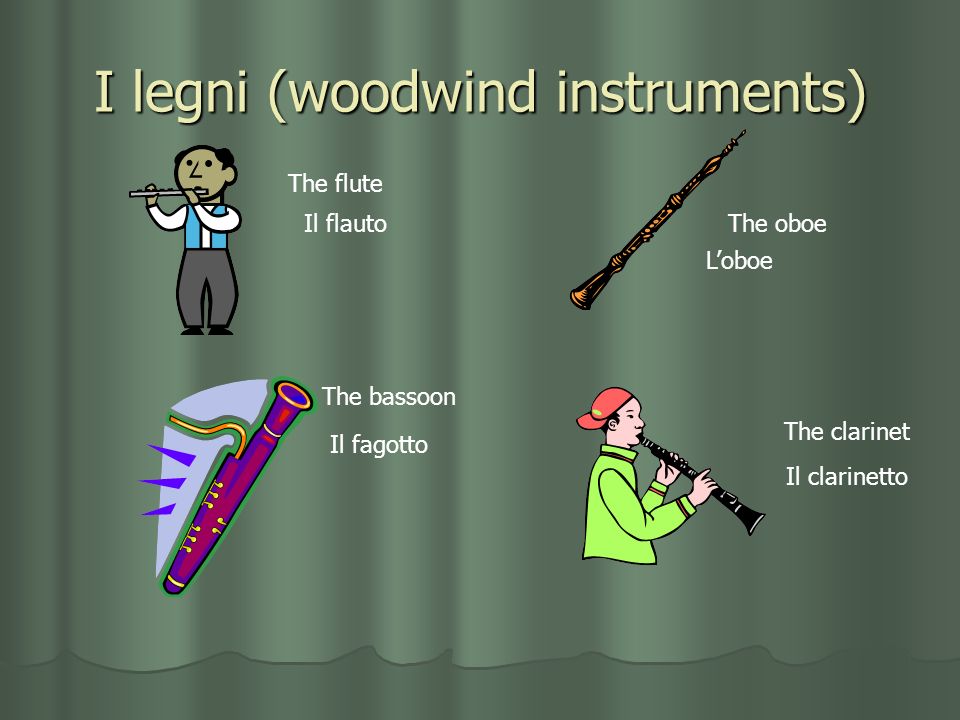 I legni (woodwind instruments)
