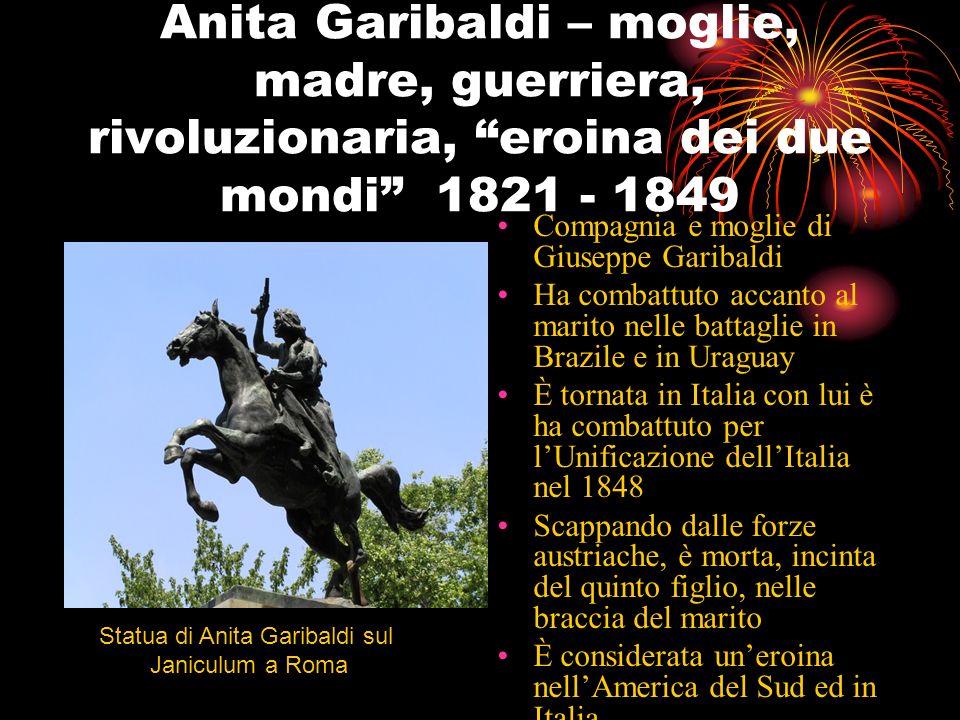 Statua di Anita Garibaldi sul