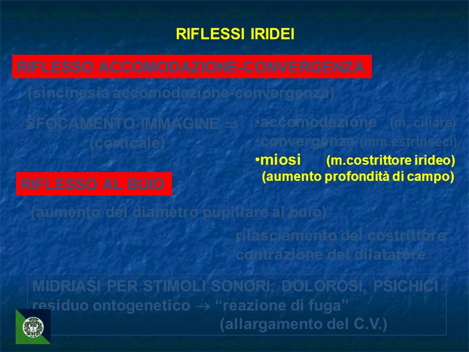 RIFLESSO ACCOMODAZIONE-CONVERGENZA