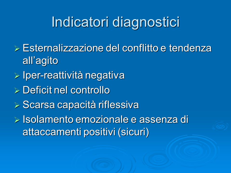 Indicatori diagnostici