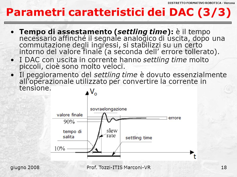 Parametri caratteristici dei DAC (3/3)