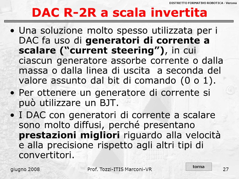 DAC R-2R a scala invertita