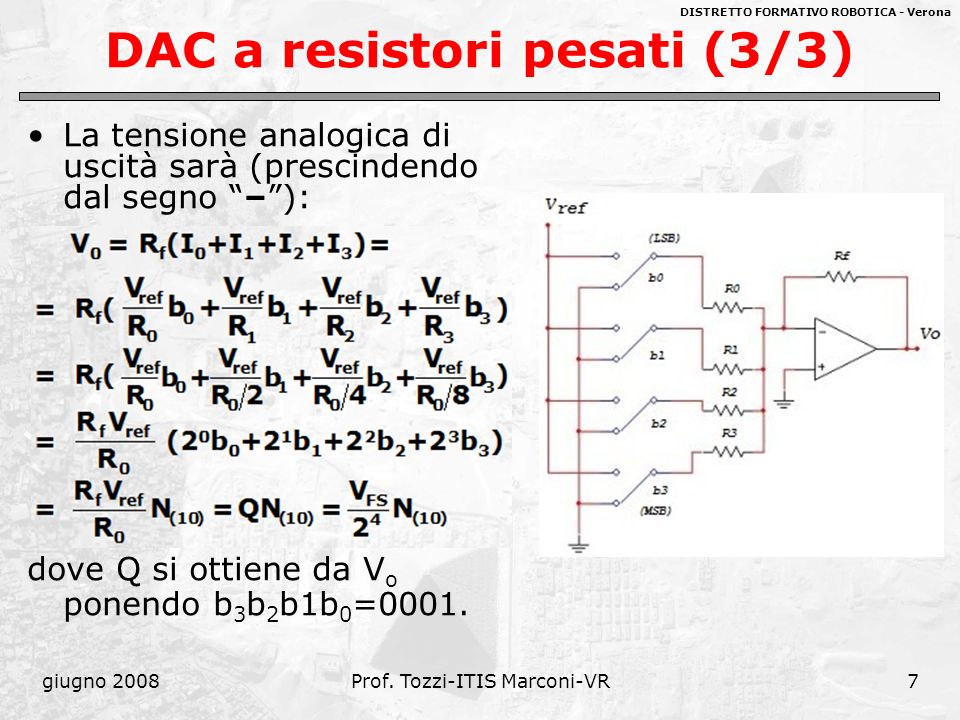 DAC a resistori pesati (3/3)