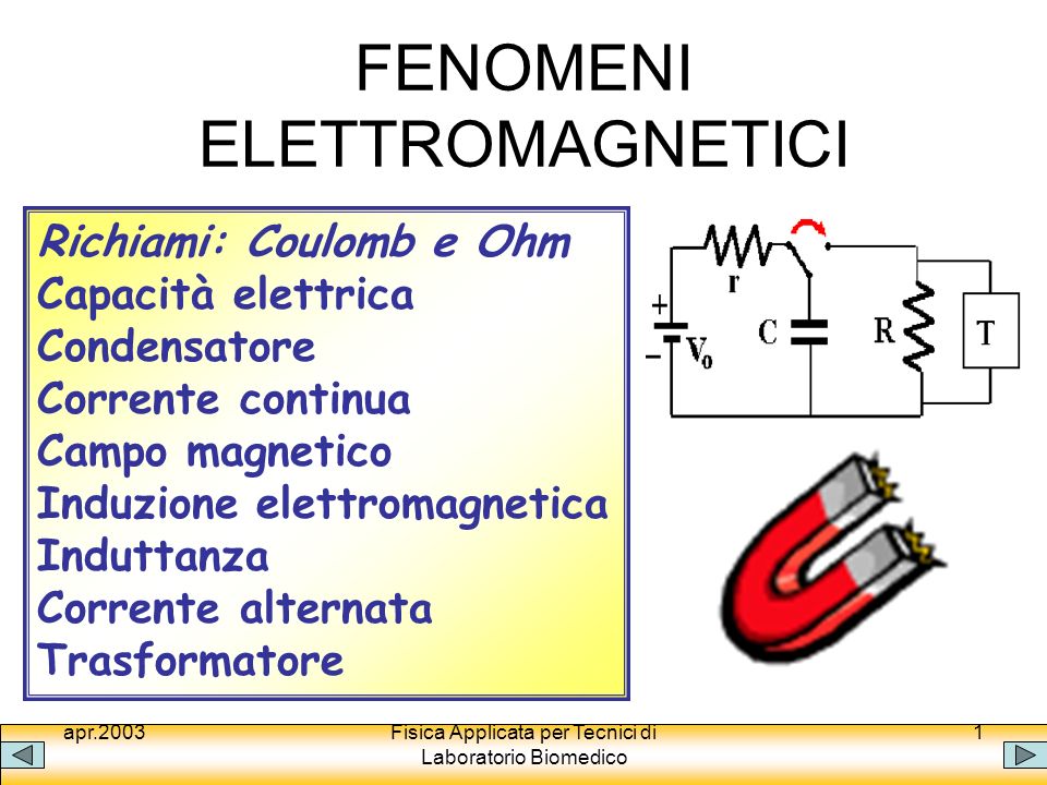 FENOMENI ELETTROMAGNETICI