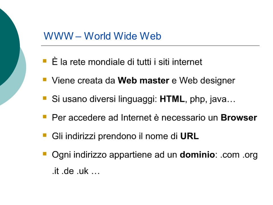WWW – World Wide Web