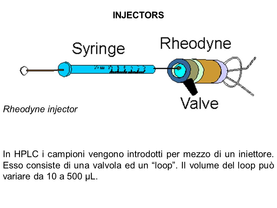 INJECTORS Rheodyne injector.